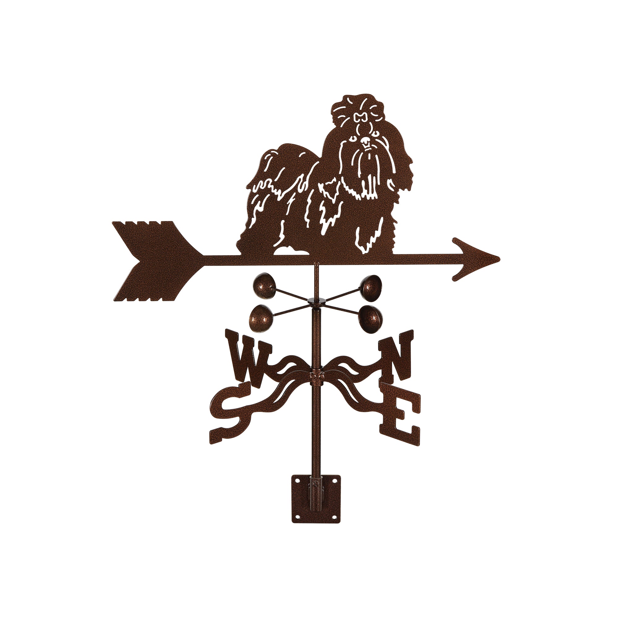 Shih Tzu Weathervane Post Mount