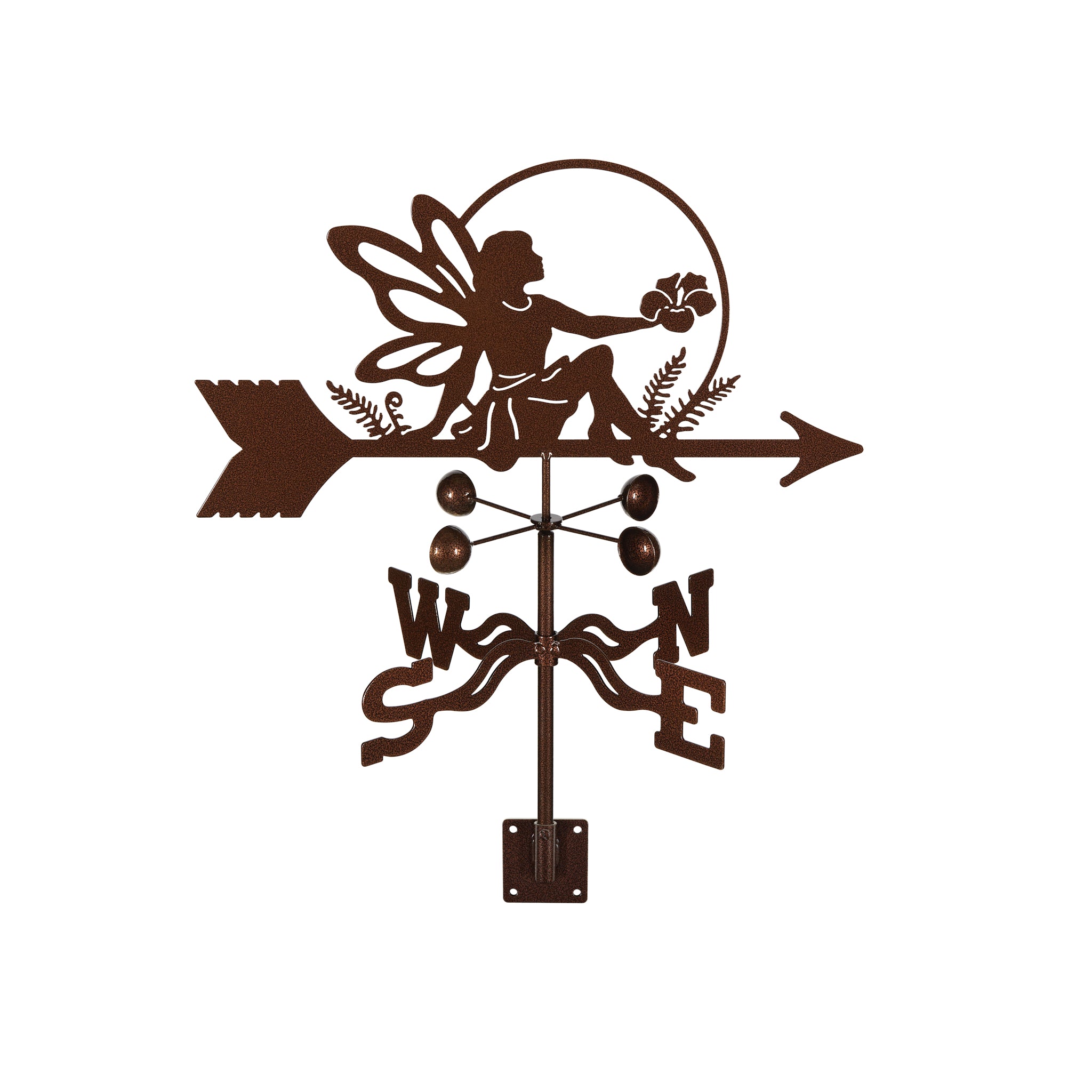 Garden Fairy Weathervane Post Mount