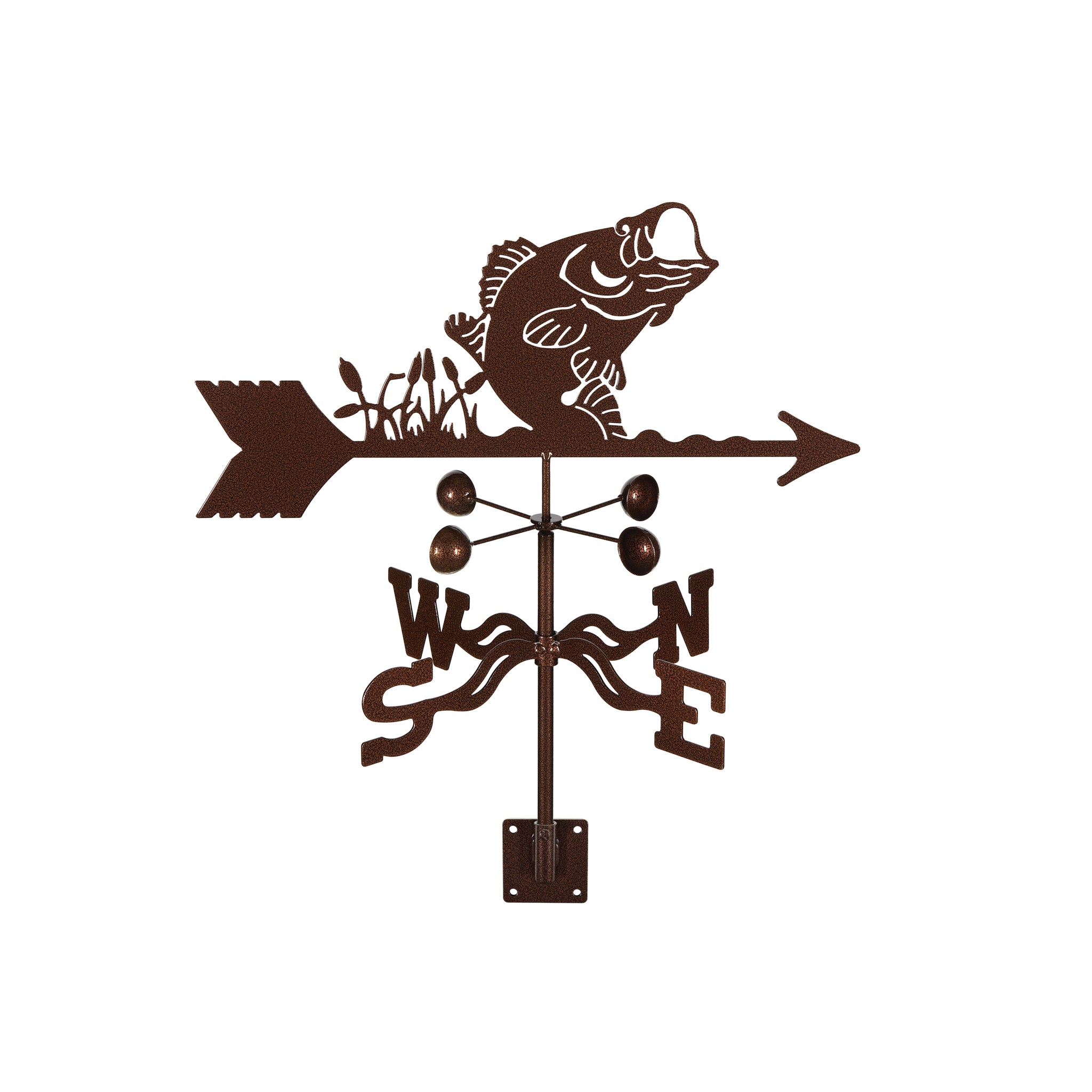 Bass Weathervane Post Mount
