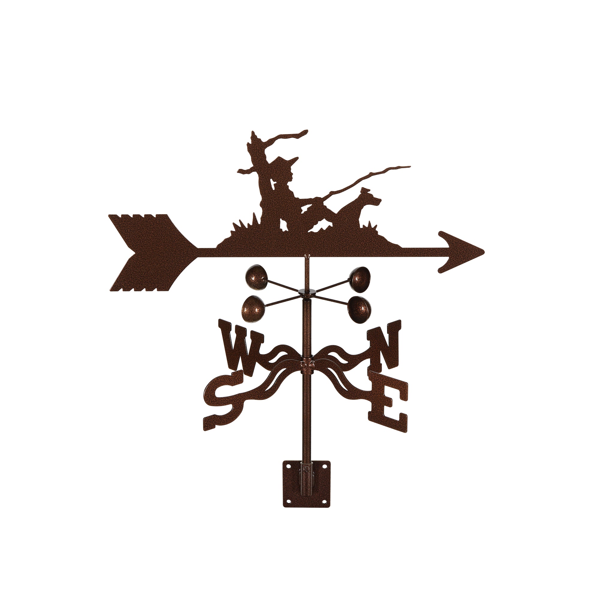 Fisherman Weathervane Post Mount