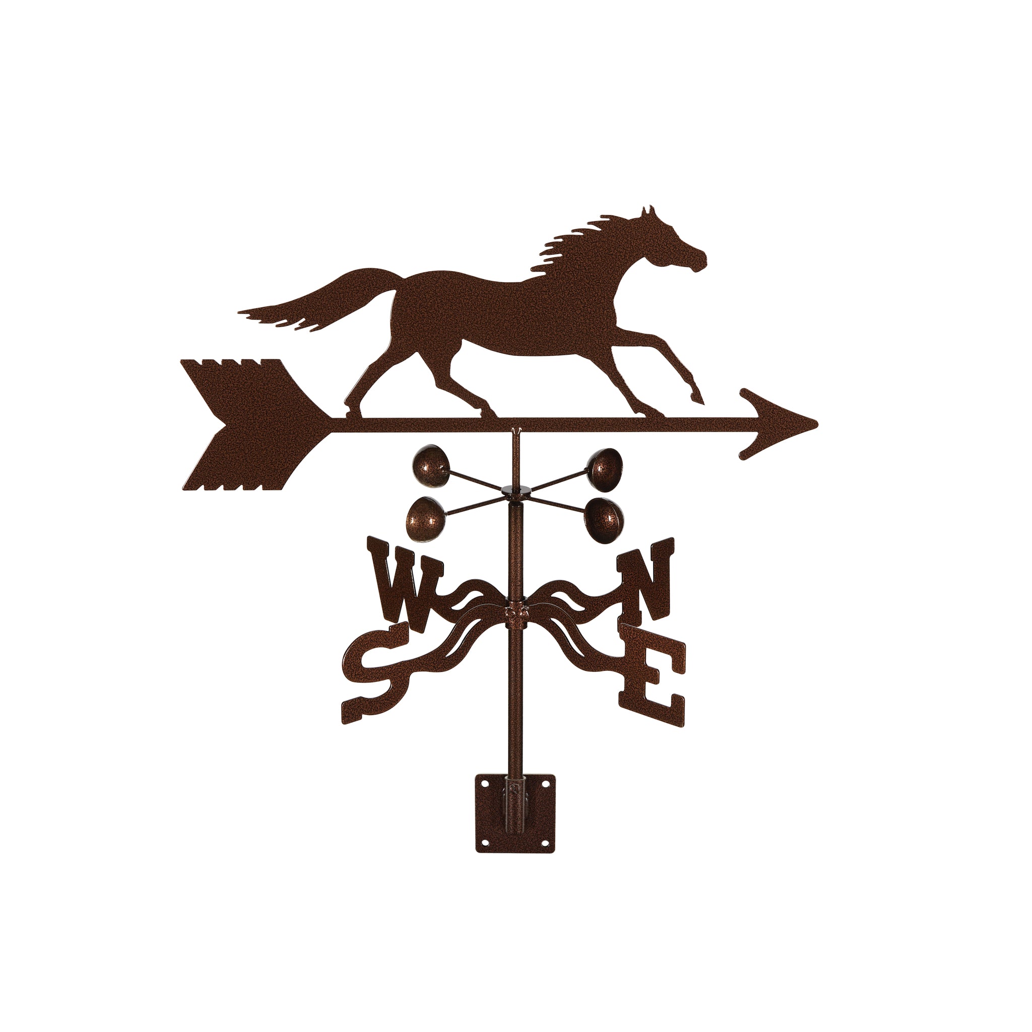 Running Horse Weathervane Post Mount