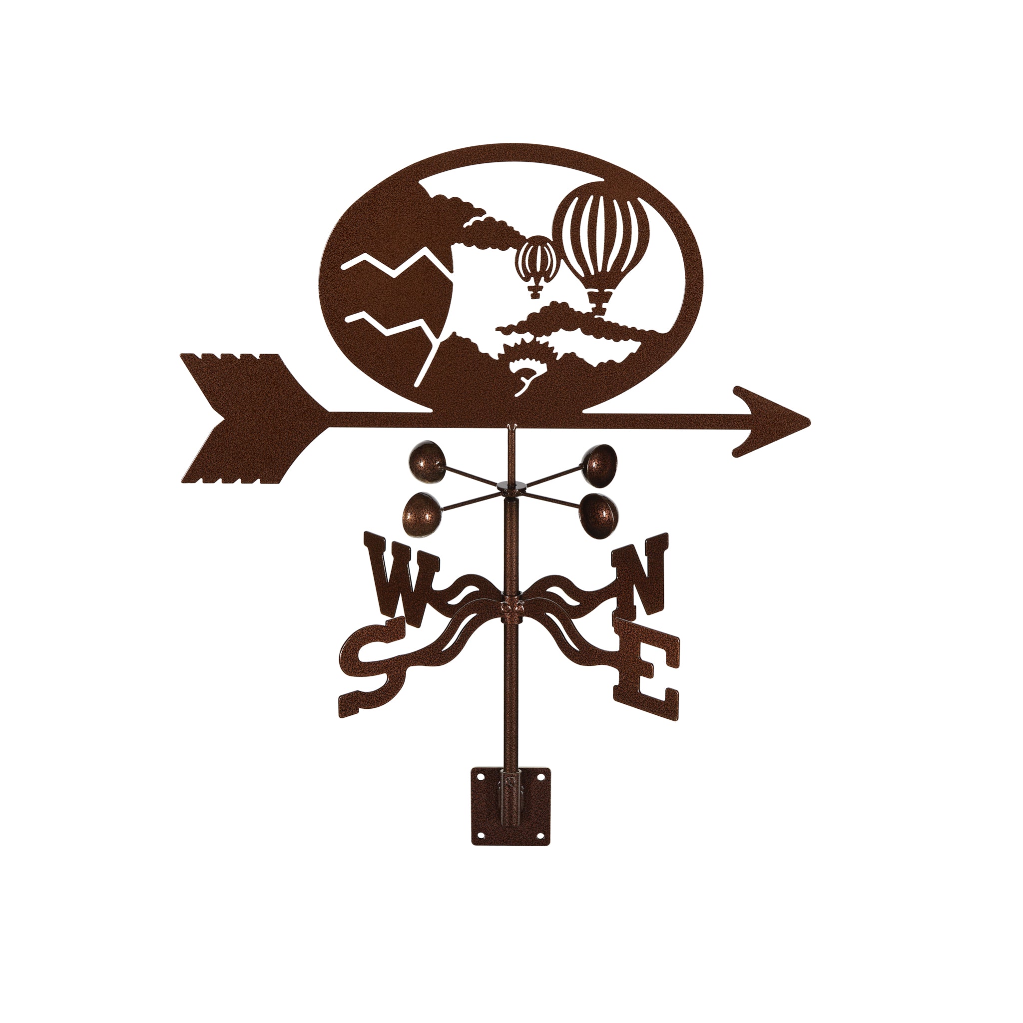 Hot Air Balloons Weathervane Post Mount