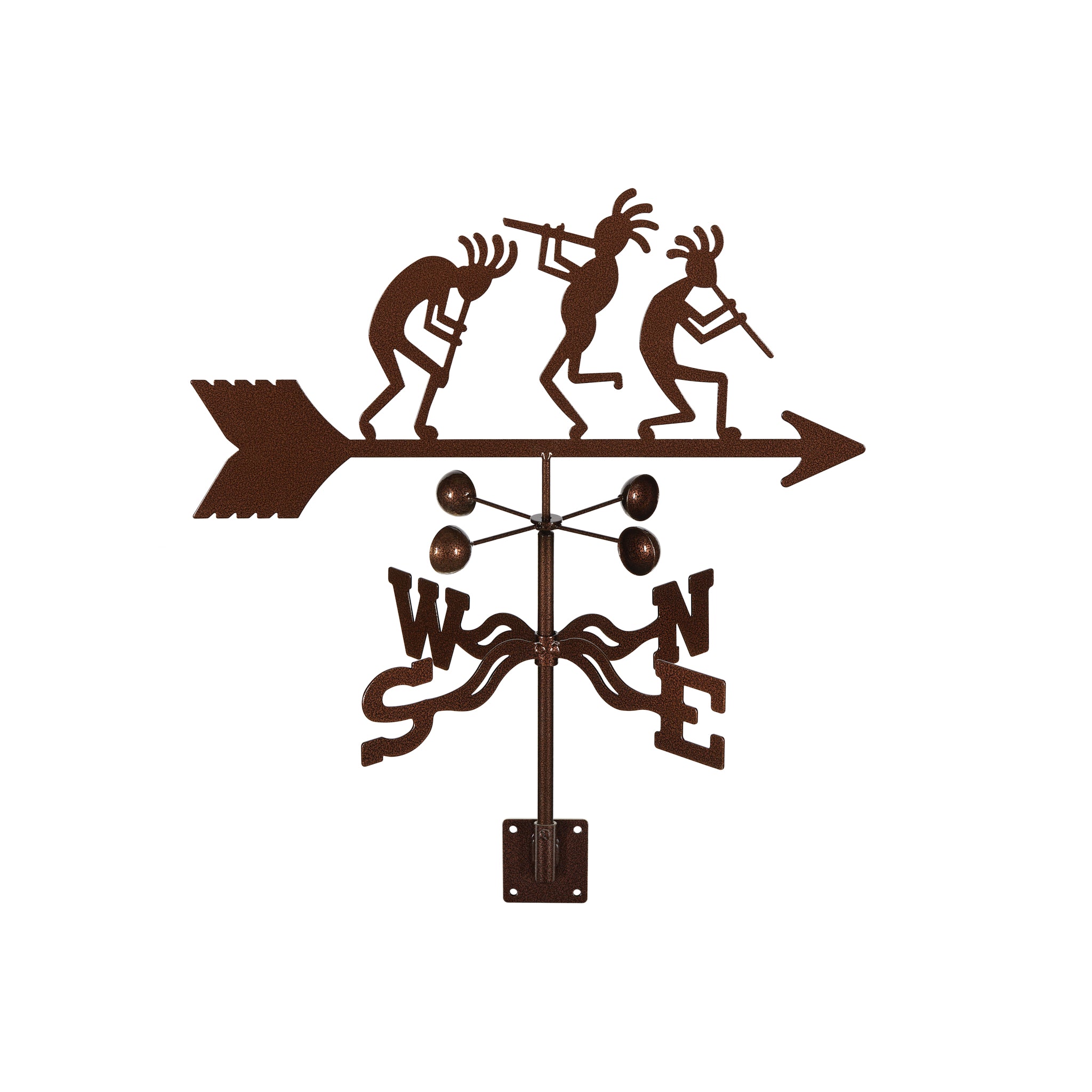 Kokopelli Weathervane Post Mount