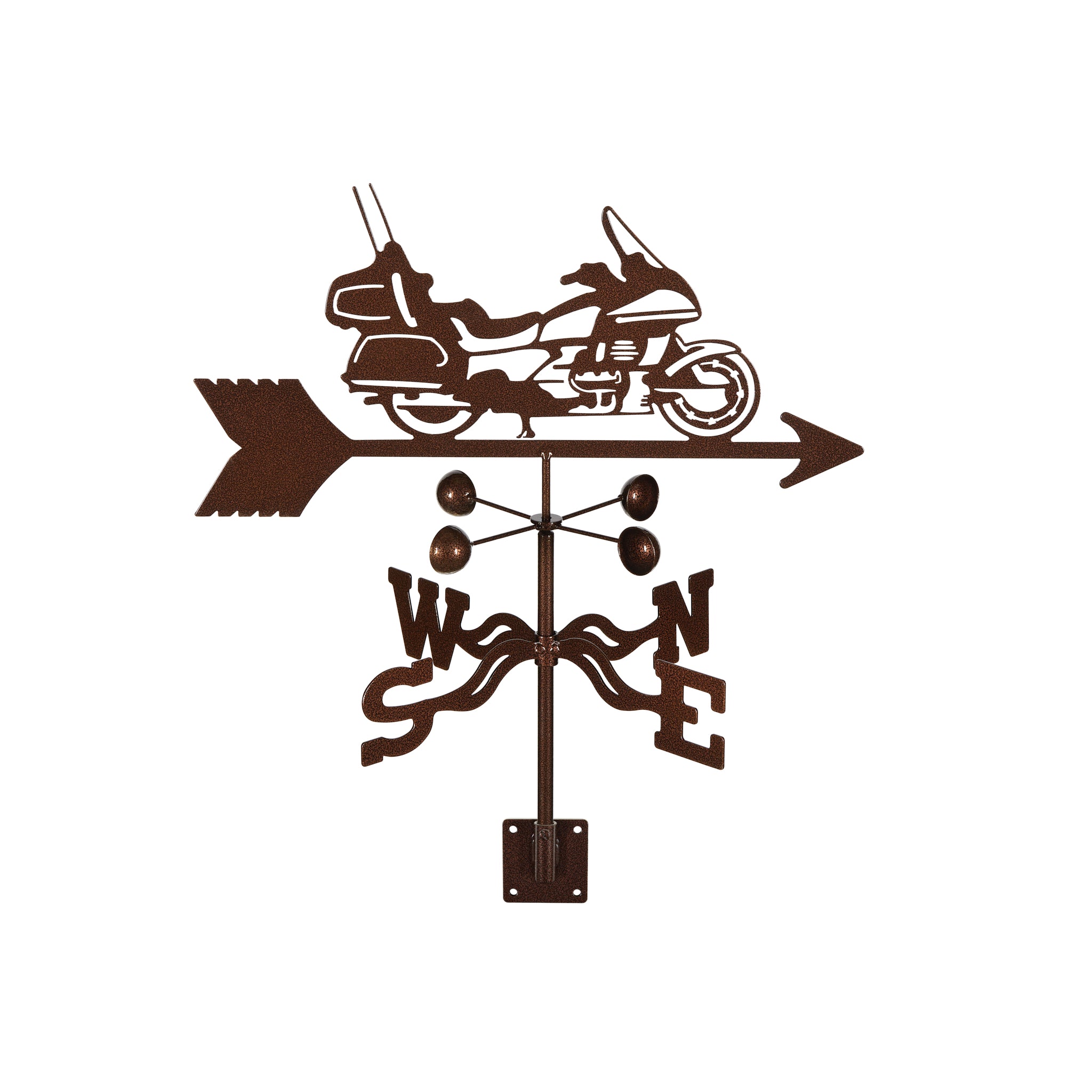Touring Motorcycle Weathervane Post Mount