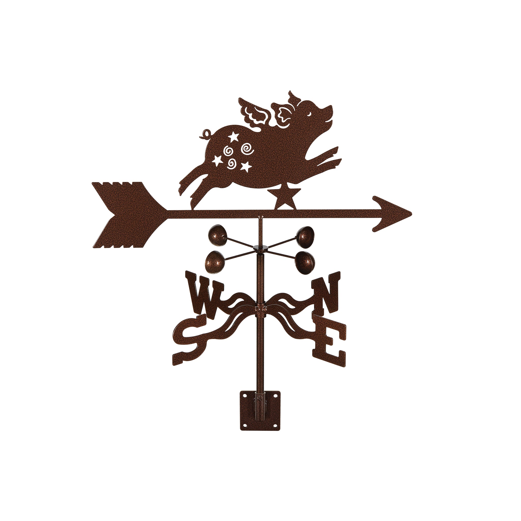Flying Pig Weathervane Post Mount