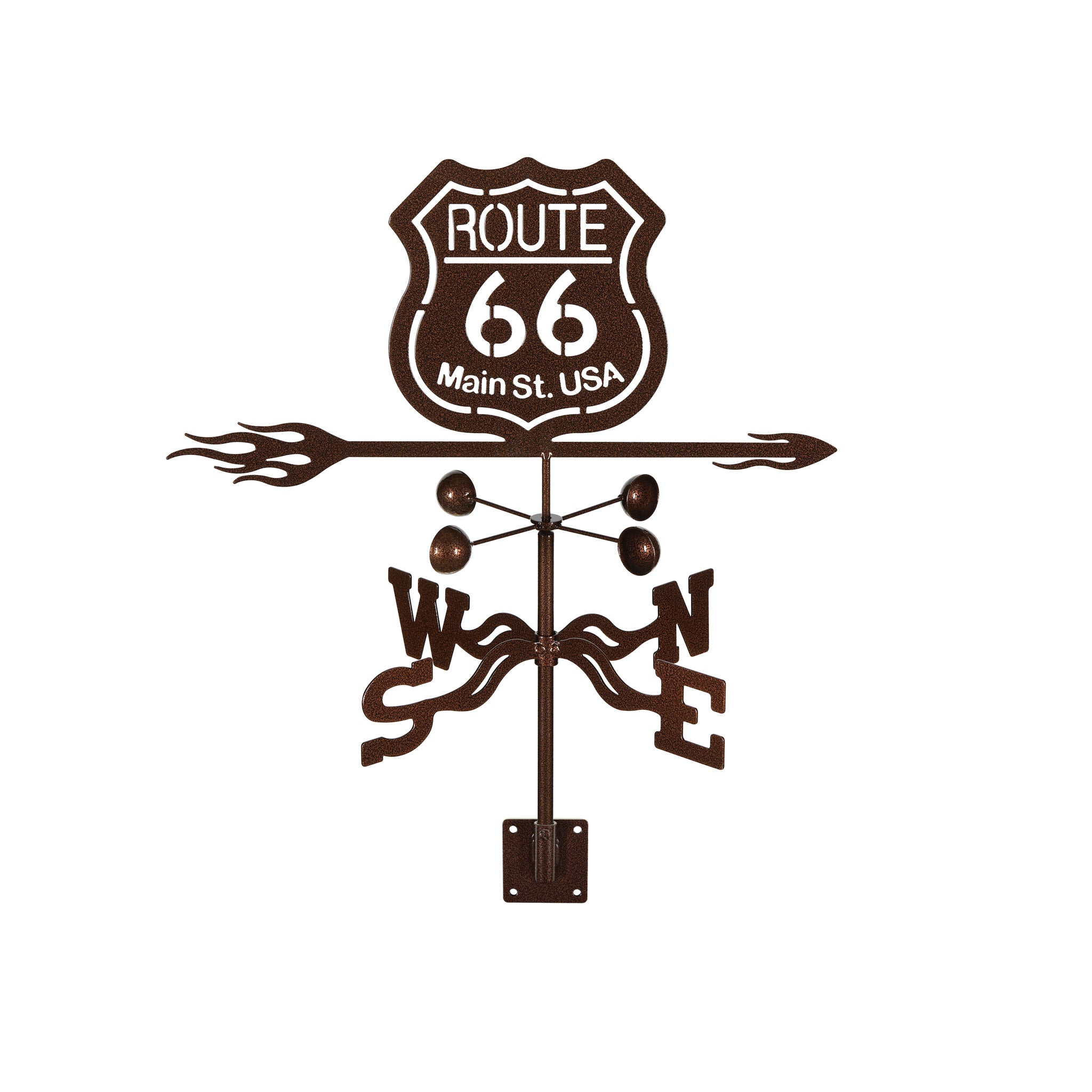 Route 66 Weathervane Post Mount