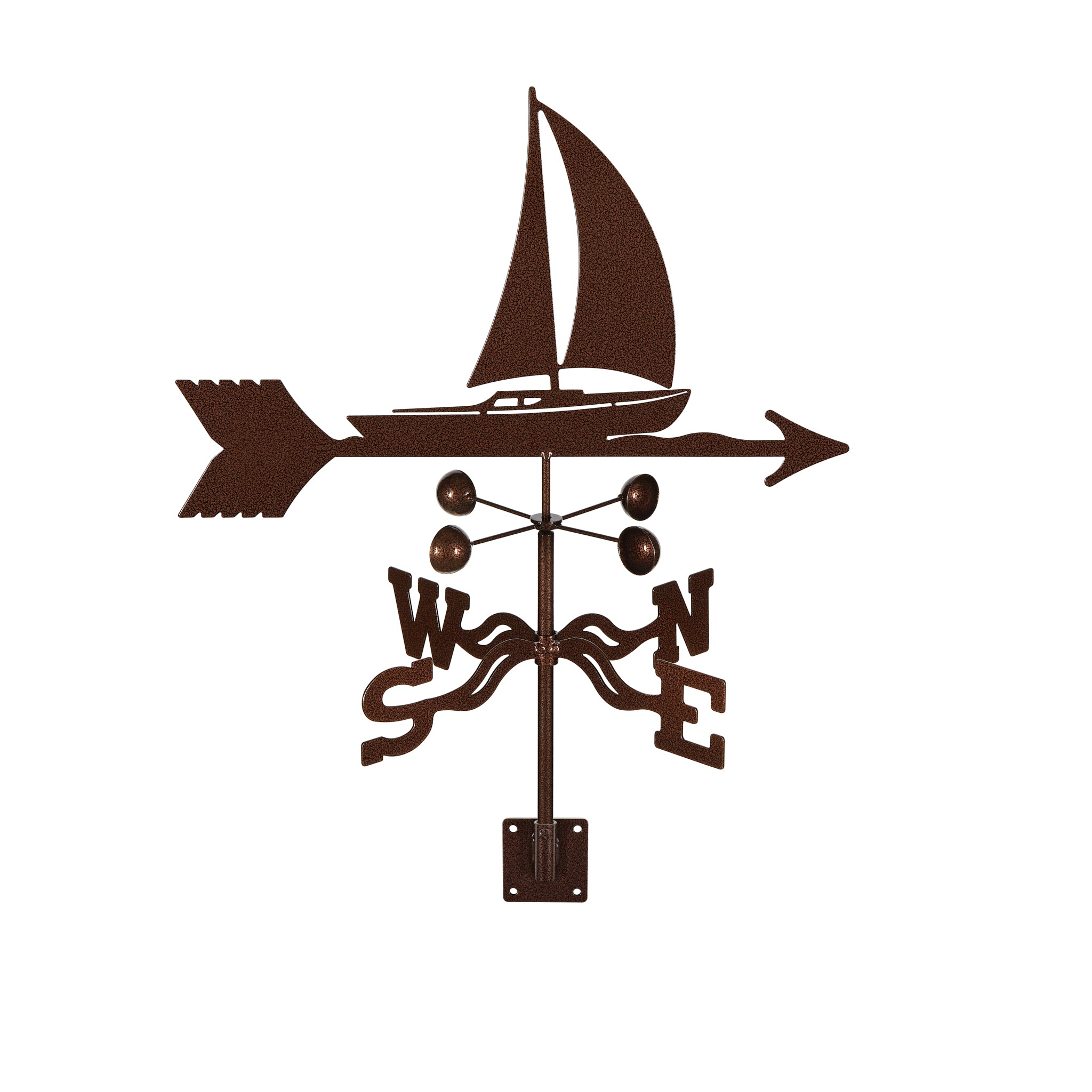 Sailboat Weathervane Post Mount