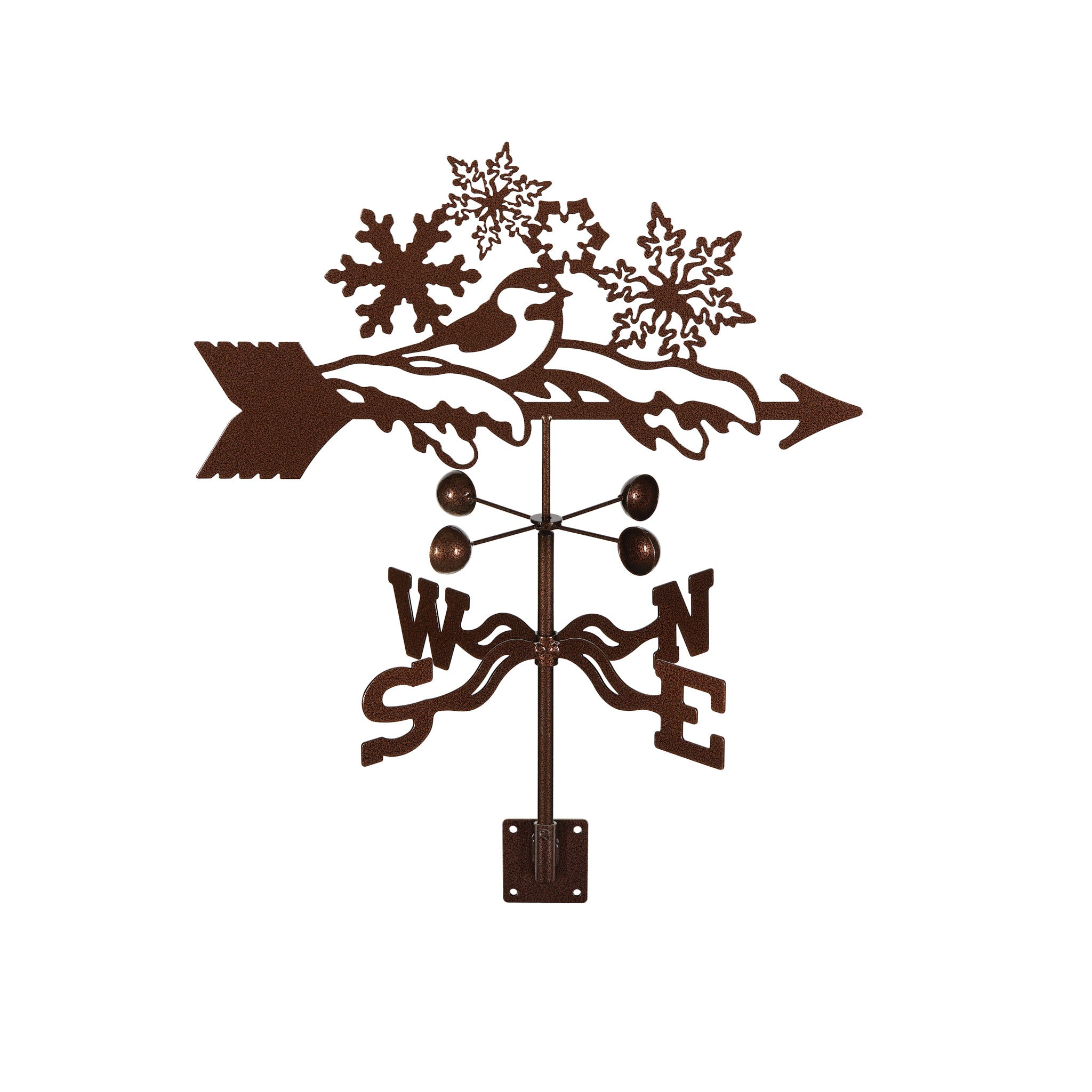 Snowflakes Weathervane Post Mount