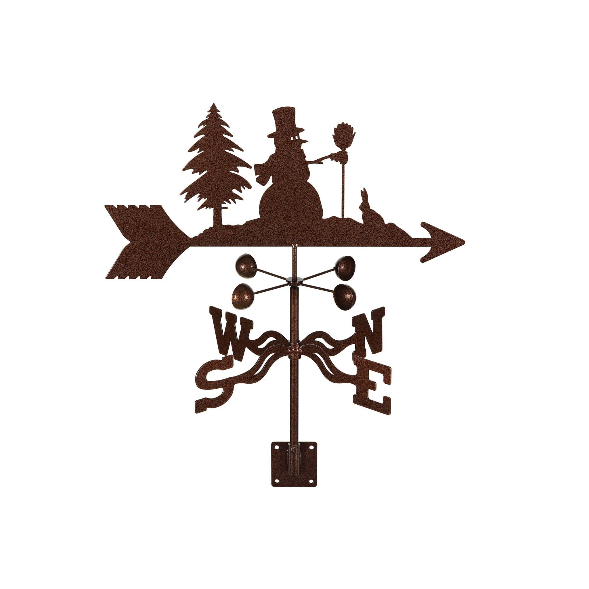 Snowman Weathervane Post Mount