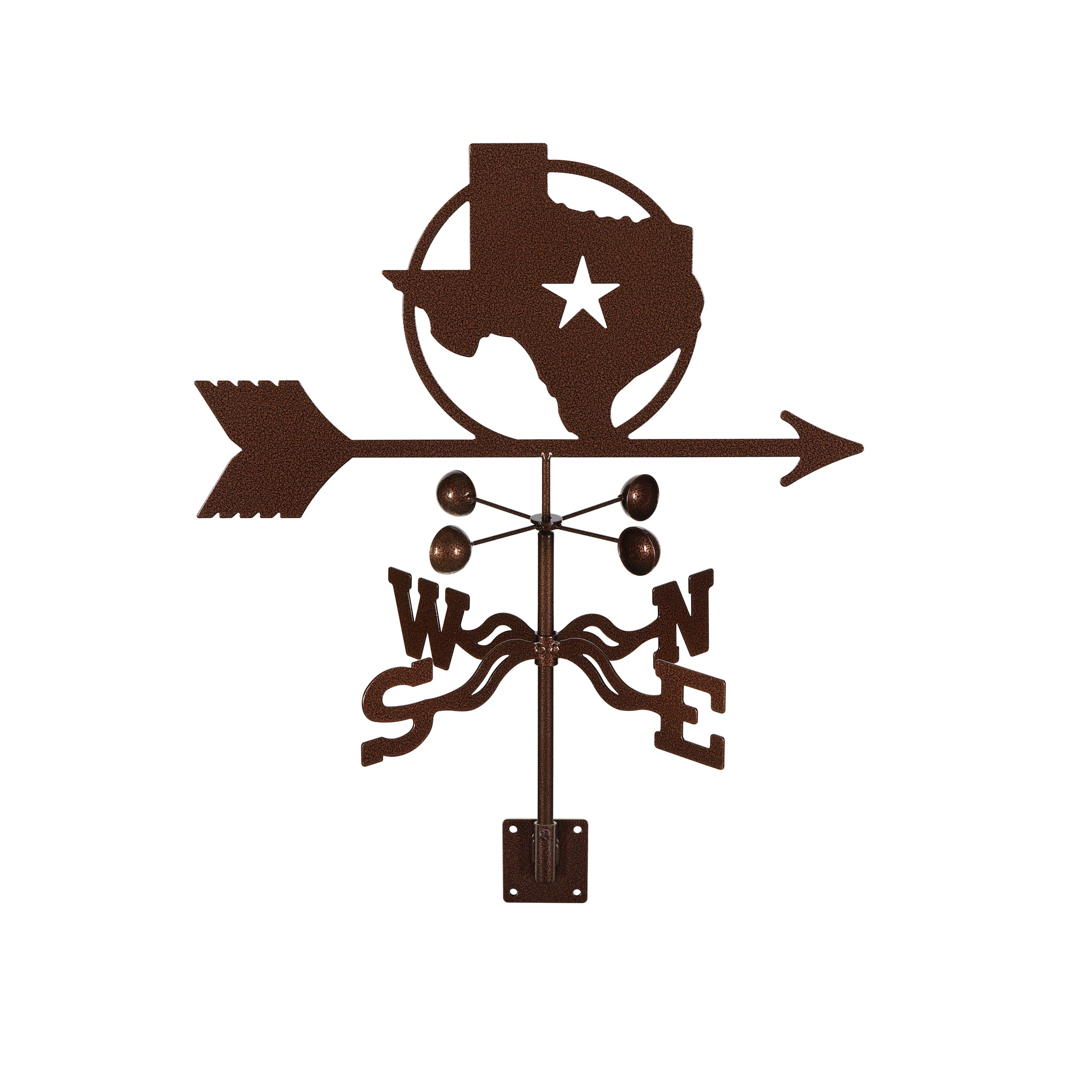 Texas Star Weathervane Post Mount