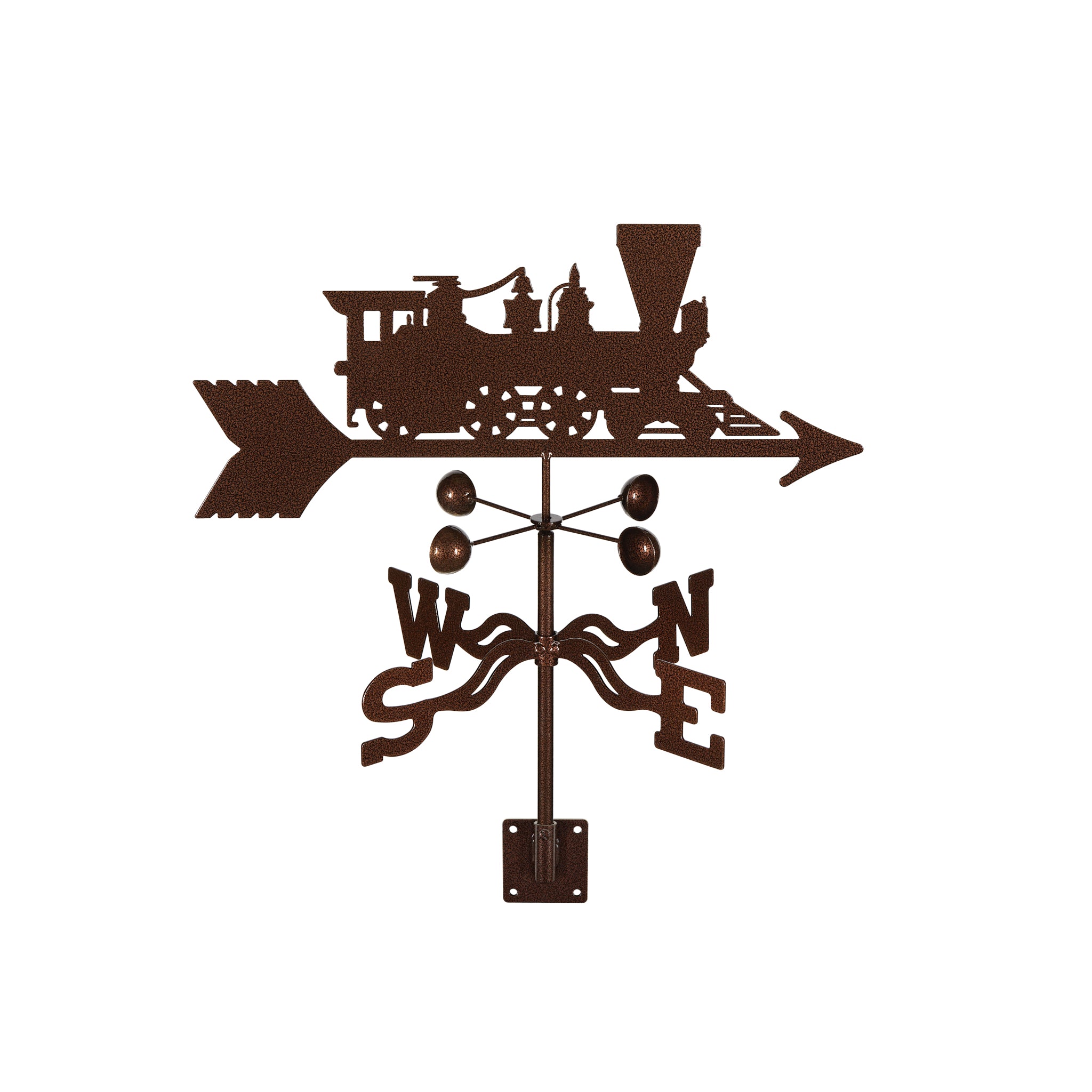 Train Weathervane Post Mount