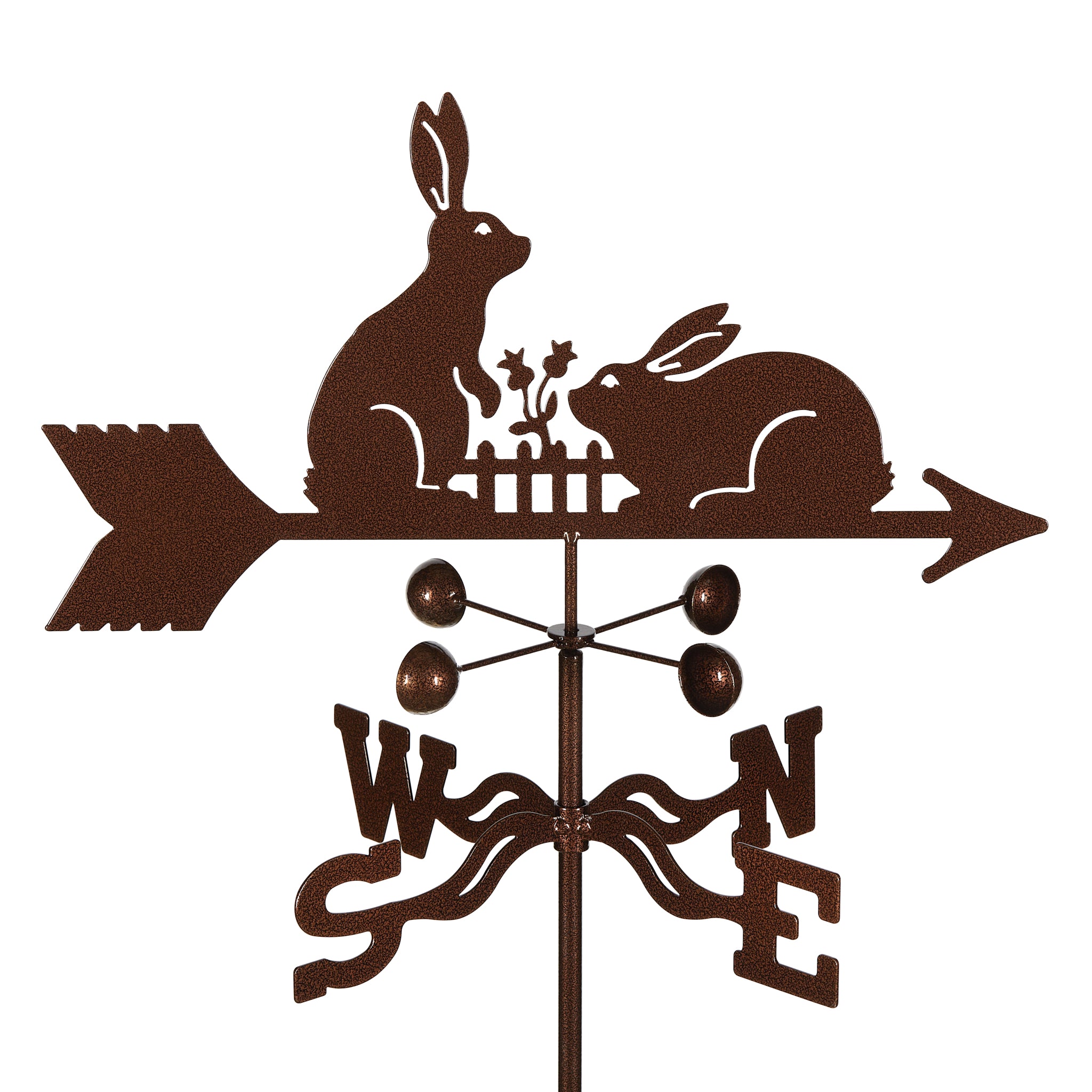 Rabbits with Fence Steel Weathervane - EZ Vane – EZ Vane Weathervanes