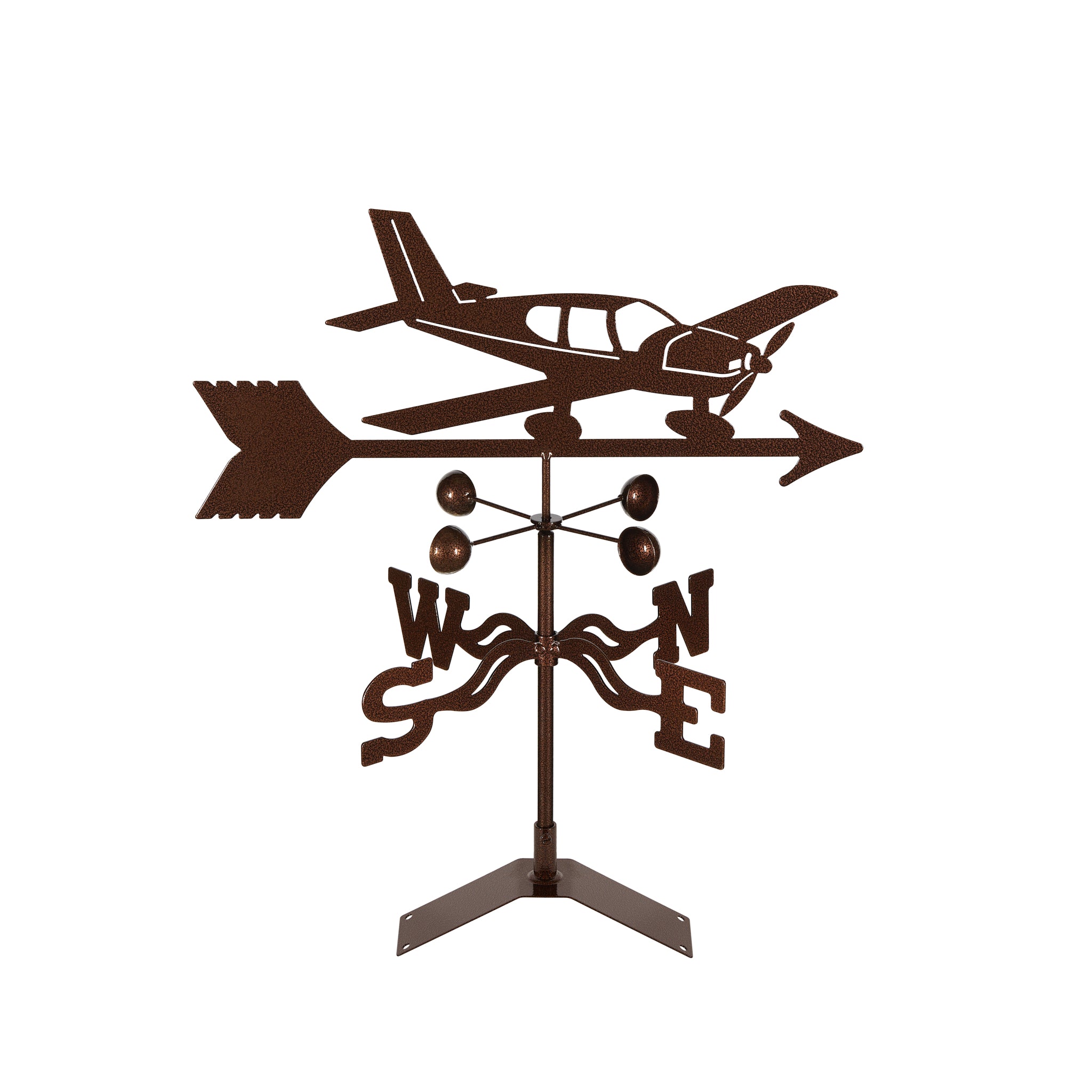 Lo-Wing Airplane Weathervane Roof Mount