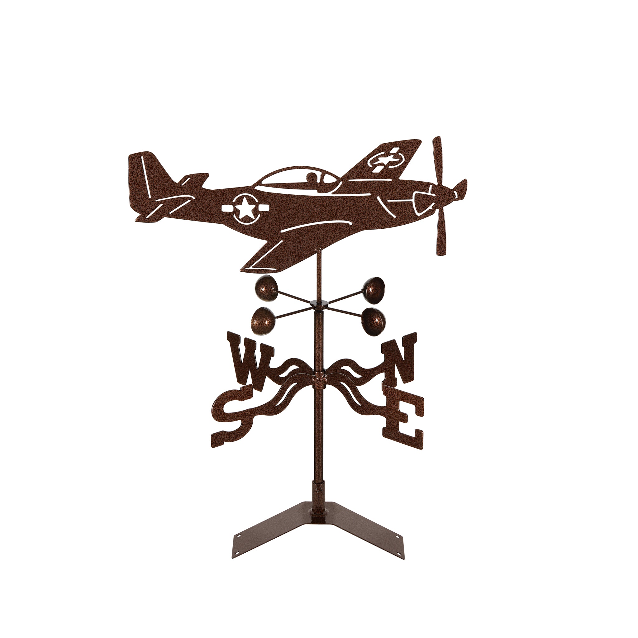 P-51 Mustang Airplane Weathervane Roof Mount