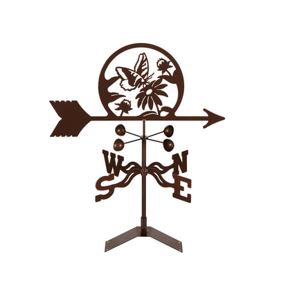 Butterfly & Flowers Weathervane Roof Mount