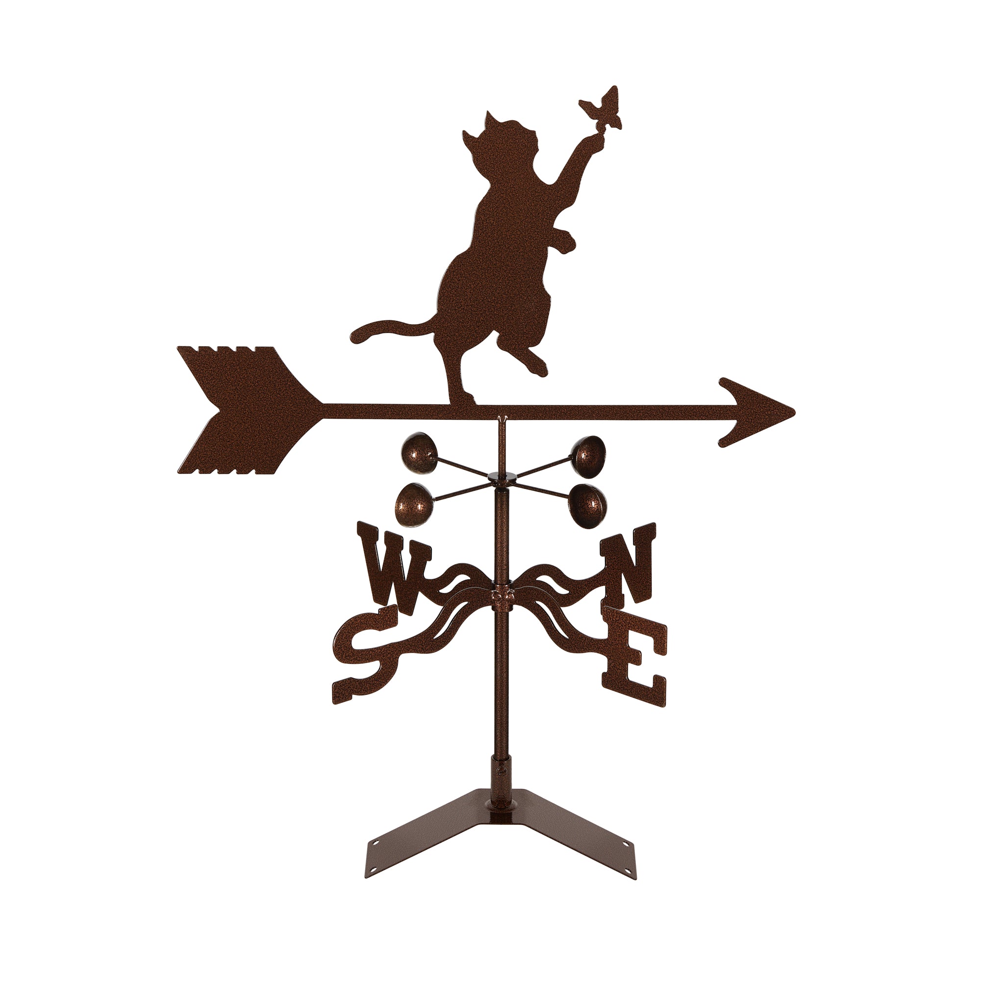 Cat & Butterfly Weathervane Roof Mount