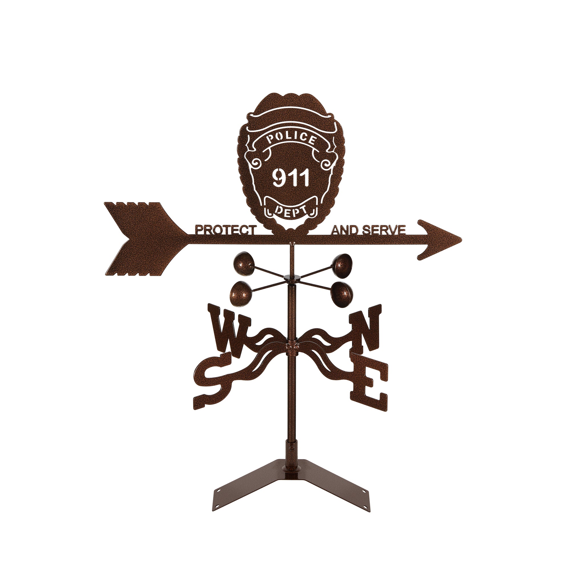 Police Badge Weathervane Roof Mount