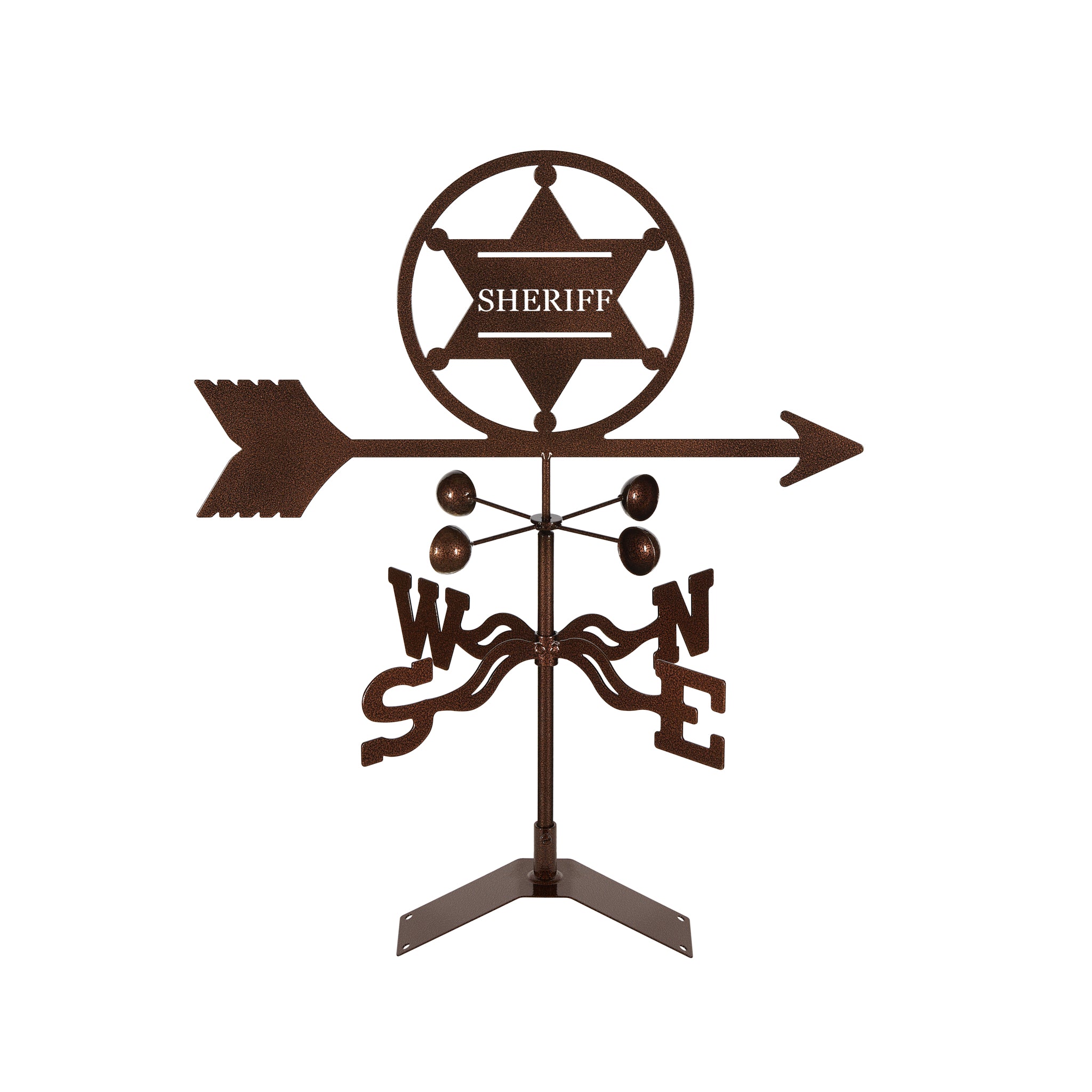 Sheriff 6 pt. Badge Weathervane Roof Mount