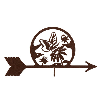 Butterfly & Flowers Weathervane Top Only