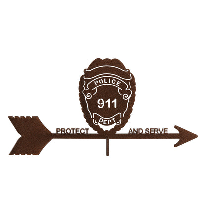 Police Badge Weathervane Top Only