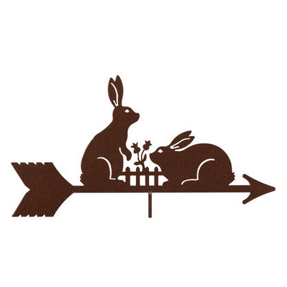 Rabbits with Fence Weathervane Top Only