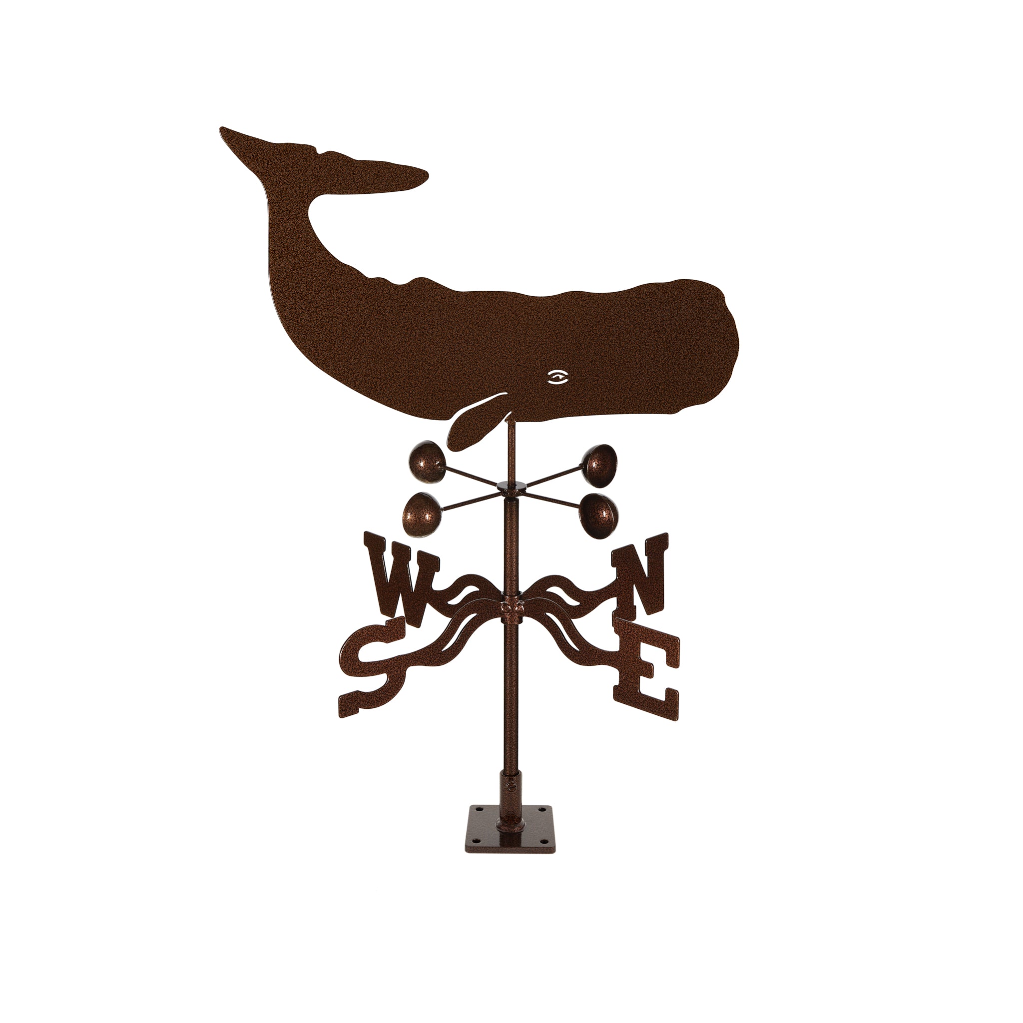 Whale Weathervane Deck Mount